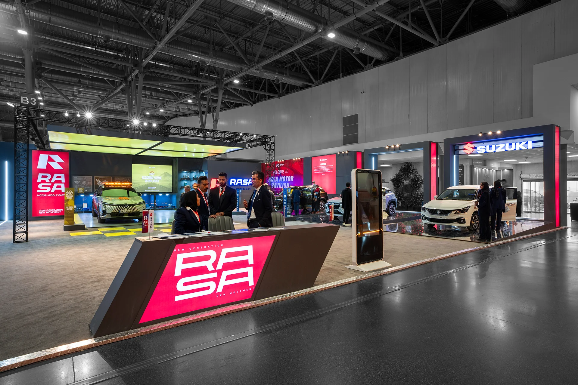   Rasa motor Auto-12طراحی غرفه و غرفه سازی نمایشگاهی ایرانسل نمایشگاه خودرو اصفهان 1403 